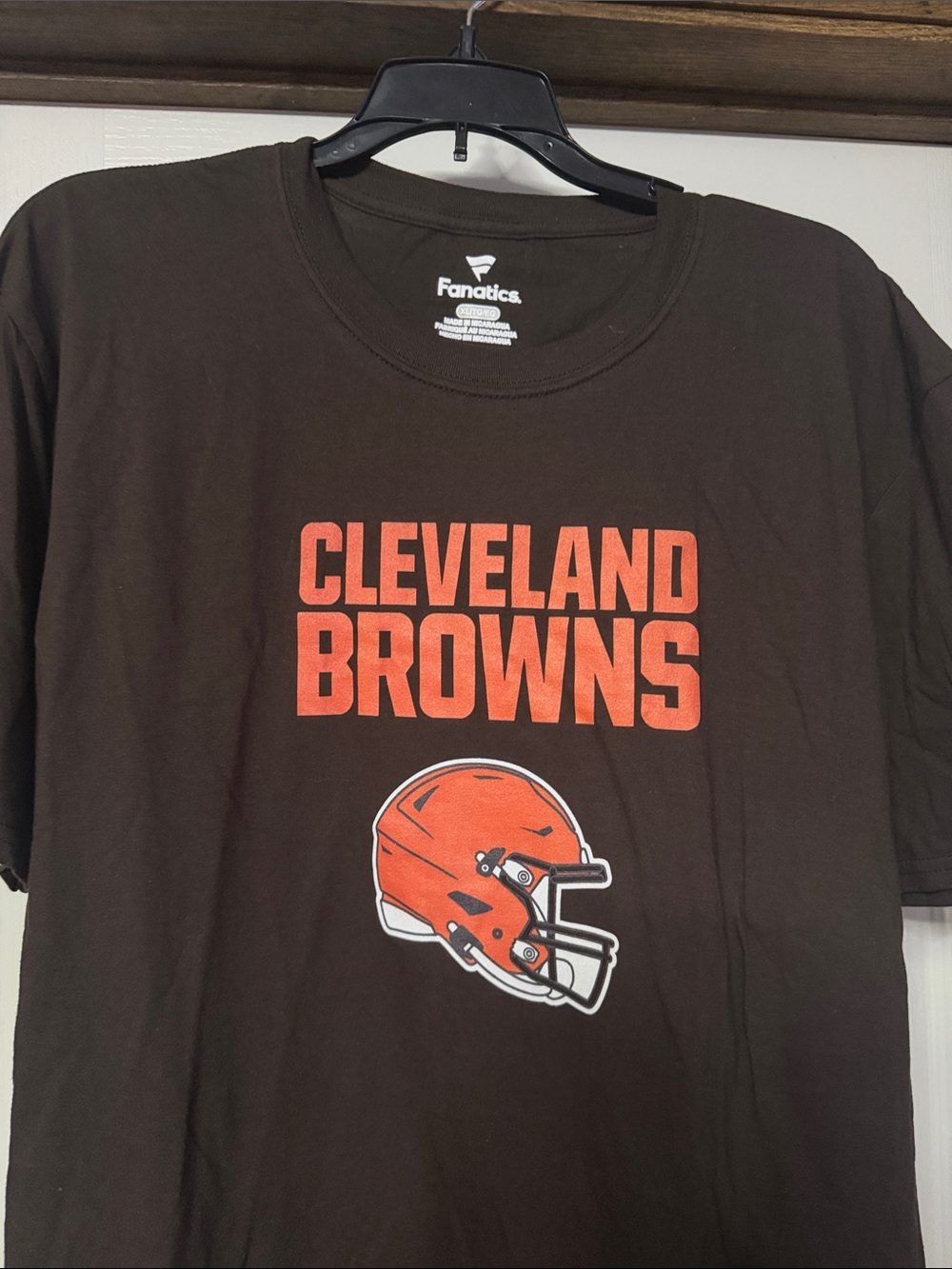 Fanatics Brown Cleveland Browns Graphic Tee with Orange Print